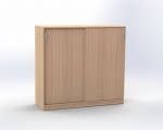 Cabinet with sliding doors, h.111 cm