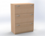 Cabinet with three drawers, h. 111 cm, offiCe