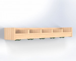 Wall-mounted shelf 100 x 19 x 17 cm - natural
